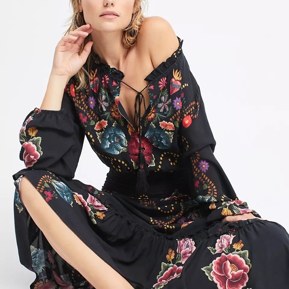 ISO (In Search Of) Farm Rio Anthropologie Smocked Floral Dress - Picture 3 of 6